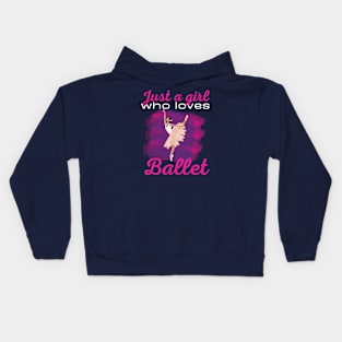 Just a girl who loves ballet Kids Hoodie